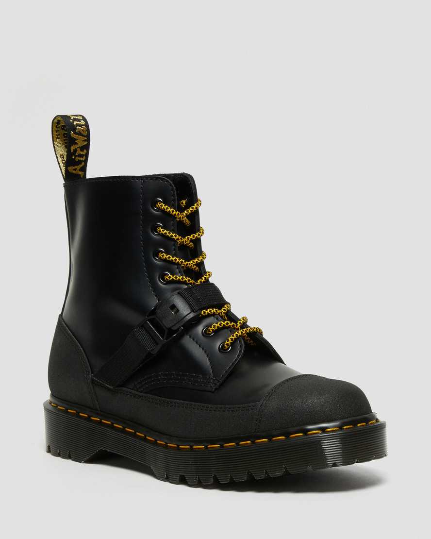 Dr. Martens 1460 Bex Tech Smooth Lær Snørestøvler Dame Svart [7932JIRKD]